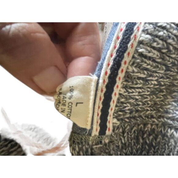 Weatherproof Vintage Chunky Knit Shawl Collar Pullover Sweater Gray Marled Men’s - Picture 9 of 13